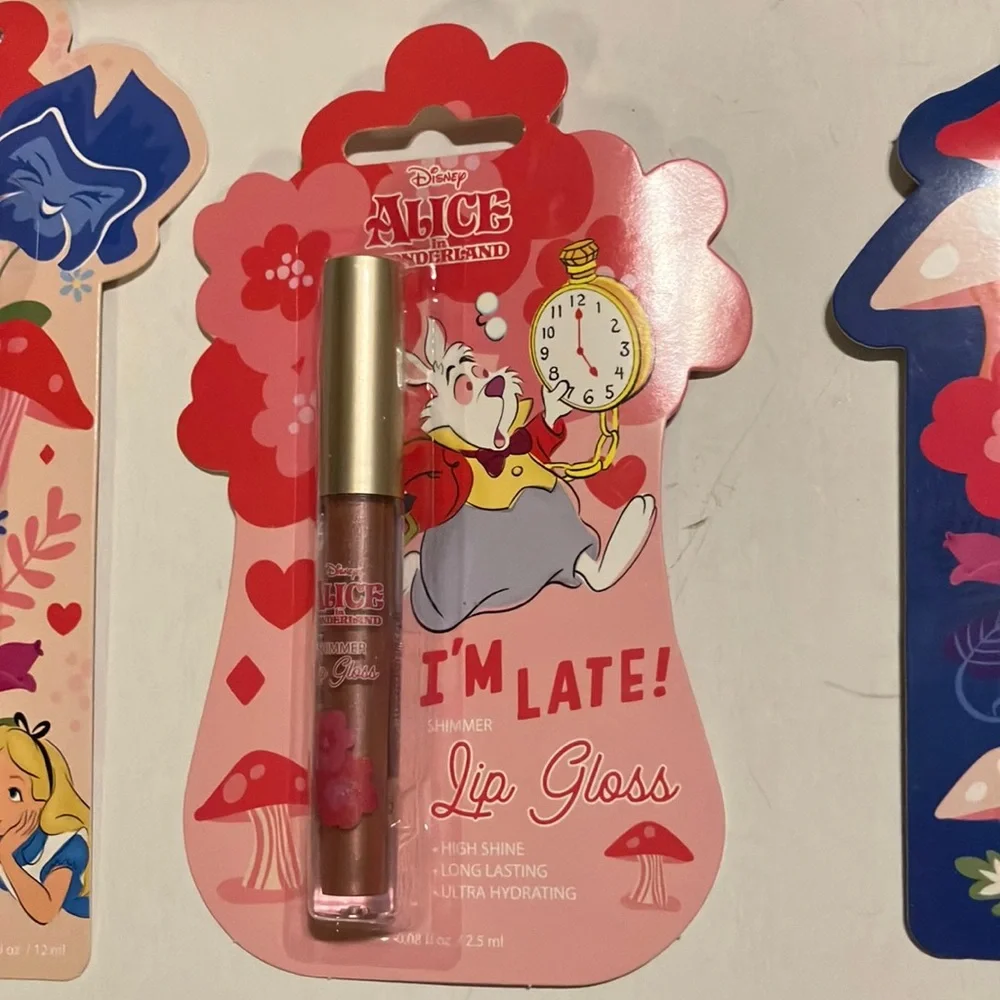 Disney Alice in Wonderland Lip Gloss‎ Trio